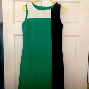 Green and Black Formal Business Dress